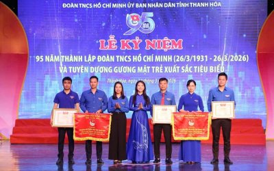 Tuổi trẻ Bệnh viện Ung bướu Thanh Hóa vinh dự nhận Cờ thi đua xuất sắc dẫn đầu công tác Đoàn năm 2025 và 01 cá nhân được tuyên dương tại Lễ kỷ niệm 95 năm Ngày thành lập Đoàn TNCS Hồ Chí Minh.