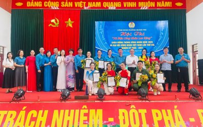 Bệnh viện Ung bướu tỉnh Thanh Hóa xuất sắc đạt giải nhất hội thi dân vũ “Vũ điệu công nhân lao động” chào mừng Tháng Công nhân năm 2026 và đại hội công đoàn Việt Nam lần thứ XIV, nhiệm kỳ 2026-2031