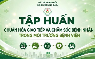 Bệnh viện Ung bướu tỉnh Thanh Hóa tổ chức tập huấn “Chuẩn hóa giao tiếp và chăm sóc người bệnh trong môi trường bệnh viện”