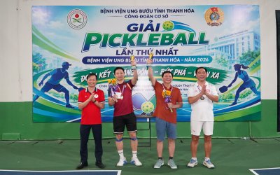 Bệnh viện Ung bướu tỉnh Thanh Hóa bế mạc giải Pickleball lần thứ nhất - năm 2026