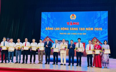 Bệnh viện Ung bướu tỉnh Thanh Hóa vinh dự có 03 cá nhân nhận Bằng Lao động sáng tạo năm 2026