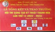 Bệnh viện Ung bướu tỉnh Thanh Hóa vinh dự đạt giải Nhì và giải Ba tại Hội thi Sáng tạo kỹ thuật lần thứ 13 (2022- 2023)