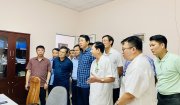Phó Chủ tịch UBND tỉnh Lê Đức Giang kiểm tra tiến độ thực hiện đề tài nghiên cứu khoa học cấp tỉnh về Xạ hình xương tại Bệnh viện Ung bướu tỉnh Thanh Hóa